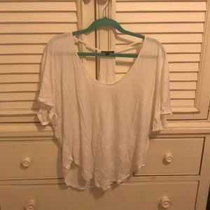 Express white flowy top